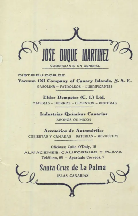Programa Bajada de La Virgen, 1945.